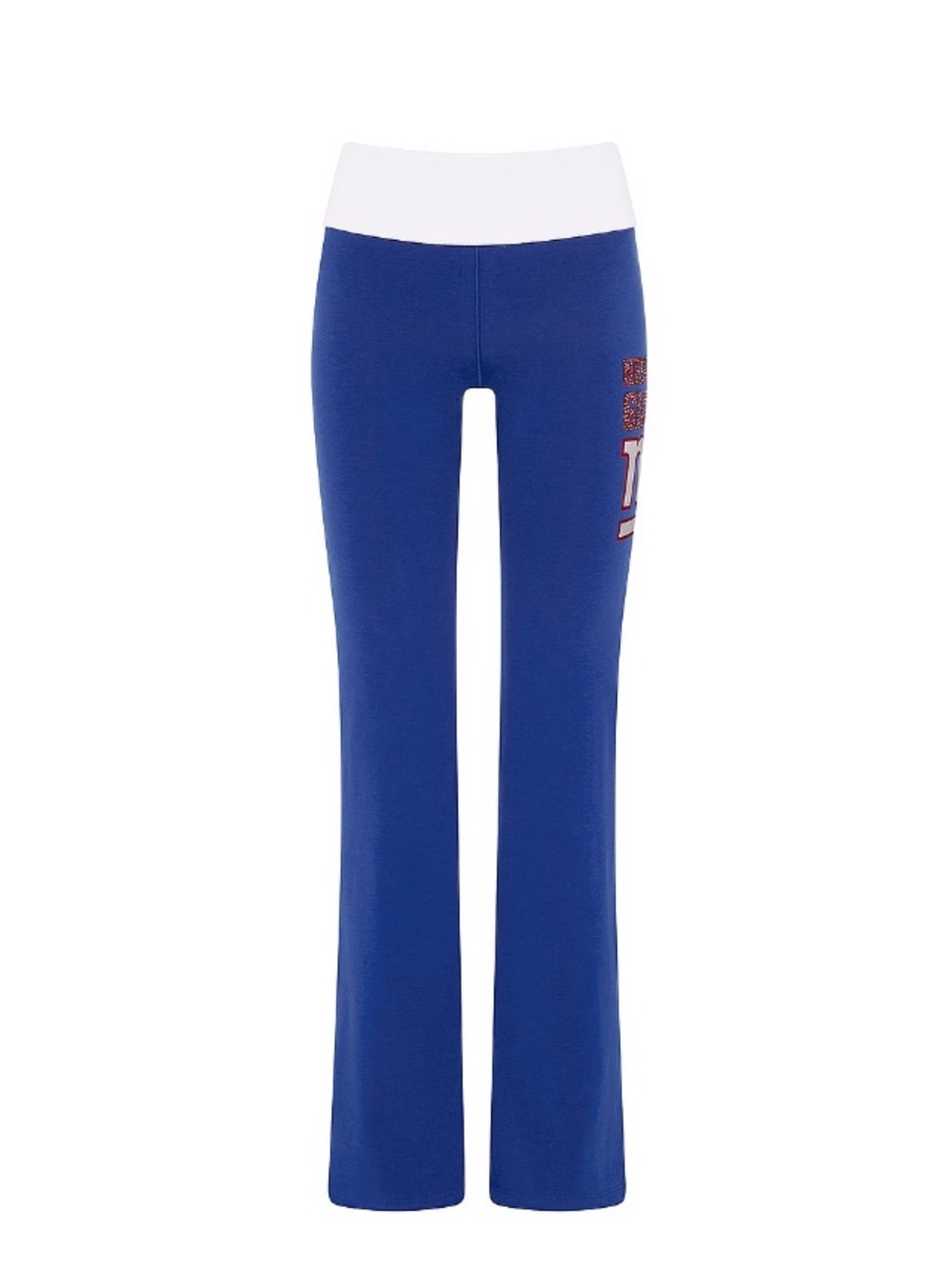 🏈VS Pink x NFL NY Giants BLING cotton foldover flare leggings sz M NWT - Picture 5 of 11